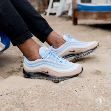 Nike Air Max 97 Mens Black And Blue Nike Air Max 97 Premium Desert Black Desert Sand Available Online Now Nike Air Max 97 Nike Air Max Air Max Sneakers