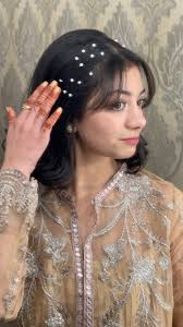 Beautiful Pearl Hairdo for our Lovely Client @bridesbeautysaloon_saimajamal  ✨, Kindly contact us