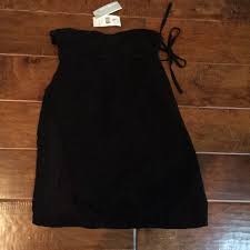 Nwt James Perse 2 Medium Black Tie Wrap Skirt