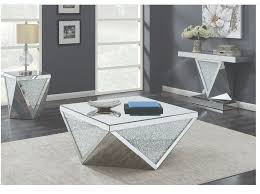 Browse through coffee mirrors with uniquely embellished frames and features to enhance your décor. Mirrored Tables Clear Mirror Finish 722507 Casye Furniture