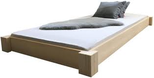 Die normhöhe eines bettes geht bis 40 cm. Liegewerk Bett Bodentiefes Bett Massivholzbett Holz Natur Designbett Hergestellt In Brd 90 100 120 140 160 180 200 X 200 90x200 Online Kaufen Otto