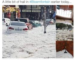 Bloemfontein news and events, see what's on in bloemfontein. Freak Hailstorm Buries Bloemfontein The Citizen