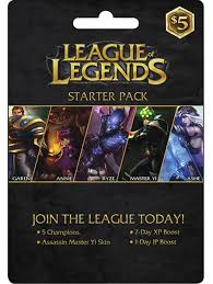 With riot points, acquire the use of champions, alternate character skins and more. Free 5 League Of Legends Starter Pack Riot Points Gift Card Gin 6500 Last One Gift Cards Listia Com Auctions For Free Stuff