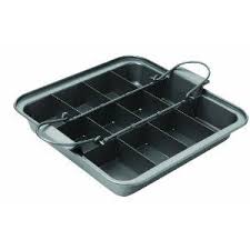 Amazon Com Chicago Metallic Slice Solutions Brownie Pan 9 Inch By 9 Inch By Chicago Metallic Brownie Pan Perfect Brownies