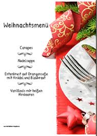 Menukarten Weihnachten
