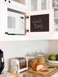 Microwave In Cabinet Kitchen Storage Hacks Hidden Microwave Kitchen Chalkboard