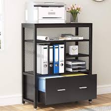 High quality storage units will give years of. Tribesigns Lateral File Cabinets Letter Size With Drawer Large Vintage Mobile Filing Cabinet Printer Stand With Wheels And Open Storage Shelves For Study Home Office Black Walmart Com Walmart Com