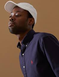 Cotton Chino Ball Polo Ball Caps Cotton Chino Ball Cap White/Marlin Blue