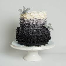 Black And White Ombre Cake Blue Lace Cakes Cake Wedding Cake Ombre Rose Ombre Cake