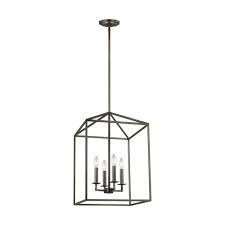 Sea Gull Lighting Perryton 4 Light Heirloom Bronze Pendant 5215004 782 The Home Depot