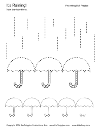 Age 2 focus mainly on straight lines. It S Raining Pre Writing Skill Practice Worksheet For Pre K Kindergarten Lesson Planet