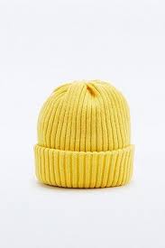 Urban Outfitters Yellow Ribbed Watchman Beanie Urban Outfitters Men Mens Beanie Hats Urban Outfitters