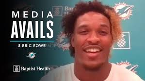 Eric Rowe meets with the media