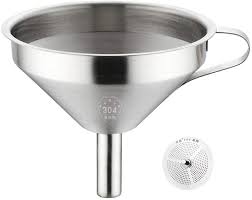 Stainless steel strainer,stainless steel food strainer,stainless steel fine mesh strainer. Amazon Com Stainless Steel Funnel With Fine Mesh Strainer Metal Hopper With Handle Kitchen Strainer Funnel Food Filter Jam Straining Set For Transfer Of Liquid Ingredients Wine Liquor Enzymes Kitchen Dining