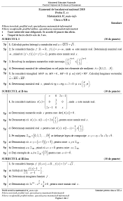 Subiecte Simulare Bac 2018 Subiectele De La Simularea La Matematica Si Istorie Clasele A Xi A Si A Xii A Si Baremul De Corectare Hotnews Mobile