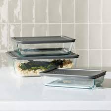 Stainless steel kitchen containers set schedule scam. Pyrex 6 Piece Rectangular Storage Set Reviews Crate And Barrel
