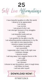 25 Positive Self Love Affirmations Free Pdf Worksheet In 2020 Self Love Affirmations Love Affirmations Positive Self Affirmations