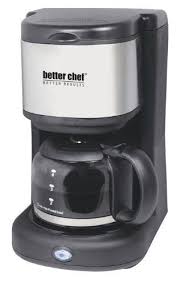 The model comes in a classic matte black design. Better Chef Im 104s Better Chef 4 Cup Coffee Maker With Stainless Steel Accents Discountespressomachine 4 Cup Coffee Maker Coffee Maker Coffee Maker Reviews