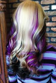 Blonde Purple And Black Hair Beautiful Purple Black Hair Hair Color Purple Hair Styles