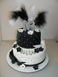 Black And White Birthday Cake For Girls Black White 18th Fondant Cake Children S Birthday Cakes 18th Birthday Cake For Girls Girl Cakes Birthday Cake Girls