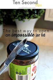 Some have handles and come with glass trays or wooden trays. How To Open Really Tight Jar Lids Ten Second Tips The Creek Line House Jar Lids Glass Jars With Lids Jar Opener