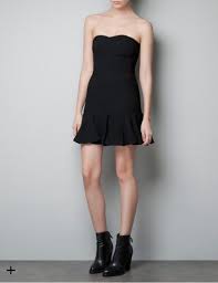 Zara Strapless Little Black Dress Ref 1165 246 800 Size M Ebay 50 Fashion Dresses Womens Dresses