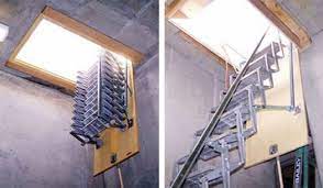 Reach For The Attic Aluminum Ladder Is Stairway To Unused Space Designbuzz House Staircase Stairways Home Construction