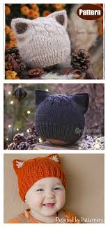 Designed by abc knitting patterns, this easy pattern fits 16″. 5 Cat Hat Free Knitting Pattern And Paid Baby Hats Knitting Beanie Knitting Patterns Free Baby Hat Knitting Pattern