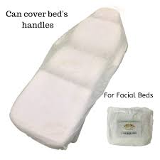 10 Ct White Non Woven Disposable Elastic Fitted Bed Sheets Cover Massage Table Facial Chair For Spa Beauty Salon Fitted Bed Sheets Massage Table Feet Roller