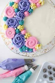 Cream butter, baking powder, baking soda, salt, and sugar until light and fluffy. Buttercream Flower Cake Beyond Frosting