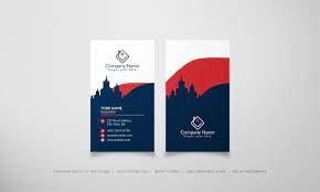 In the world of entrepreneurs and businessmen, business cards play an important role. Vertical Business Card With Blue City Silhouette 1019658 Vector Art At Vecteezy