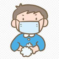 Cartoon Little Boy Wear Mask Wash His Hands Citypng Cartoon Boys Wear Cartoons Png