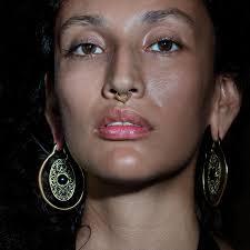 Golden Filigree Ear Weight Hangers With Black Onyx for Stretched Ears  4mm/6g, Boho Tribal Gauge Earrings, Gauge Jewelry, PRICE PER SINGLE