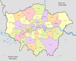 Hiermit finden sie sich in der city of london und den weiteren stadtgebieten zurecht. Karte Und Plan Die 32 Bezirke Boroughs Und Stadtteile Von London