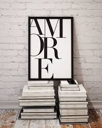 Italian Poster Amore Print Romantic Print Typography Art Bedroom Print Love Print Love In Ita Trendy Wall Art Black And White Wall Art Typographic Art Print