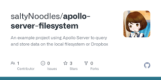 GitHub - saltyNoodles/apollo-server-filesystem: An example project using  Apollo Server to query and store data on the local filesystem or Dropbox
