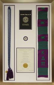 Kappa Delta Pi Shadowbox Frame Designed And Framed At Art Frame Express In Edison Nj Kappa Delta Honor Society Shadow Box Graduation