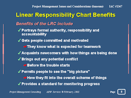 linear responsibility chart benefits