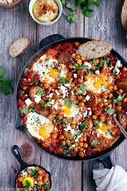 Deluxe Shakshuka With Spicy Roasted Potatoes Del S Cooking Twist Shakshuka Recipes Shakshuka Chickpea Recipes