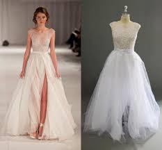 Charming Paolo Sebastian White Wedding Dresses Front Split Puffy Skirt Satin Sash Crew Bead Simple Wedding Gowns Wedding Dresses Unique Affordable Bridal Gowns