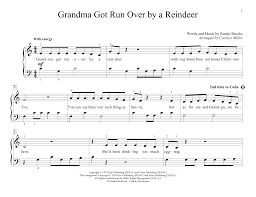 Grandma Got Run Over By A Reindeer Educational Piano Sheet Music Sheet Music Print Sheet Music Sheet Music Notes