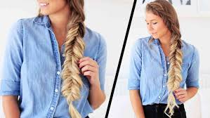 The fishtail braid, which is also known as the fishbone braid or herringbone appears romantic and fashionable. Bohemian Dutch Fishtail Braid Hairstyle