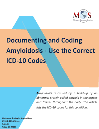 Documenting And Coding Amyloidosis Use The Correct Icd 10 Codes
