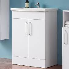 Goflatpacks is a customised self install cabinet solution for kitchens, bathrooms, wardrobes, laundries, office spaces and even garages. Bathroom Vanity Unit Basin Sink Storage Floor Standing Cabinet 600mm Matt White Ebay
