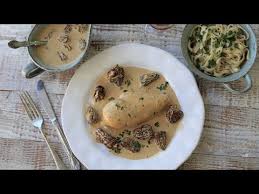 Creamy Chicken With Morel Mushroom Sauce Classic French Recipes Youtube Mushroom Sauce Stuffed Mushrooms Recipes