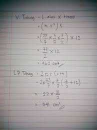 Maybe you would like to learn more about one of these? Tentukan Luas Sisi Dan Volume Tabung Dengan Diameter 7 Cm Dan Tinggi 12 Brainly Co Id