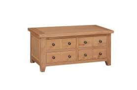 The range is softened and curved at the edges, an attractive look which complements the mitred panels and dark metal handles and button knobs. Hb Canterbury Waxed Oak Coffee Table With 1 Drawer Country Furniture Barn