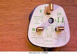 Uk Three Pin Plug With Wiring Diagram Stock Photo Alamy