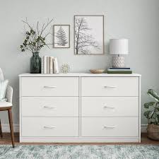Mainstays Classic 6 Drawer Dresser White Finish Walmart Com In 2020 Bedroom Dresser Styling Dresser Decor Bedroom Dresser Styling