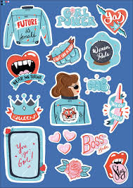 Create fun stickers without design skills using the online editor crello. Easy To Cool Sticker Set Design For Digital Or Print Made Especially In Honor Of Internation Stiker Estetika Desain Stiker Stiker
